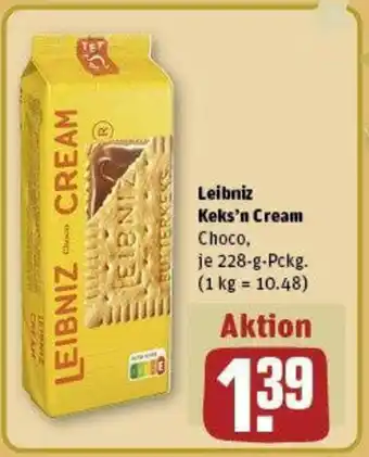 REWE Leibniz Keks'n Cream 228 g Pckg. Angebot