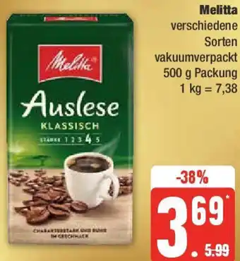 Edeka Melitta Auslese 500 g Packung Angebot