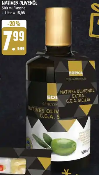 Edeka EDEKA GENUSSMOMENTE NATIVES OLIVENÖL 500 ml Flasche Angebot