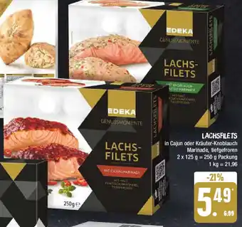 Edeka EDEKA GENUSSMOMENTE LACHSFILETS 250 g Packung Angebot