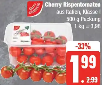 Edeka Gut & Günstig Cherry Rispentomaten 500 g Packung Angebot