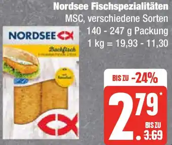 Edeka Nordsee Fischspezialitäten 140 - 247 g Packung Angebot