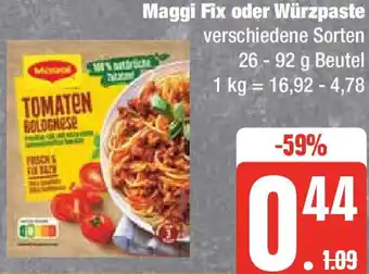 Edeka Maggi Fix oder Würzpaste 26-92 g Beutel Angebot