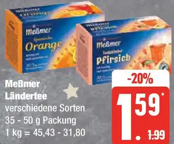 Edeka Meßmer Ländertee 35-50 g Packung Angebot