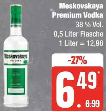 Edeka Moskovskaya Premium Vodka 0,5 Liter Flasche Angebot