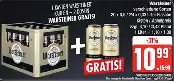 Edeka Warsteiner 20 x 0,5/24 x 0,33 Liter Flasche Angebot