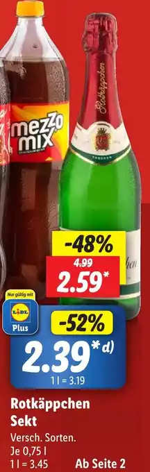 Lidl Rotkäppchen Sekt 0,75 L Angebot