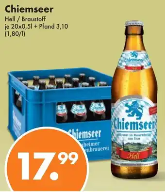 Trink und Spare Chiemseer Hell / Braustoff 20*500ml Angebot