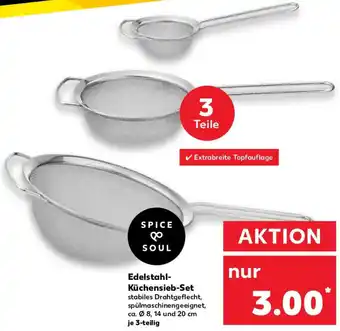 Kaufland Edelstahl Küchensieb Set 3-teilig Angebot