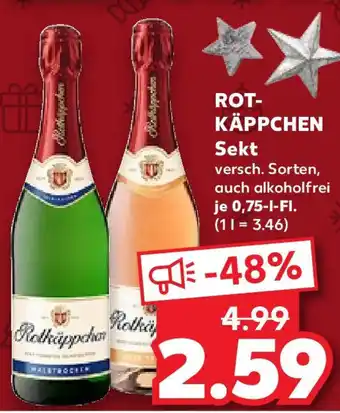 Kaufland ROTKÄPPCHEN Sekt 0,75 L-Fl. Angebot