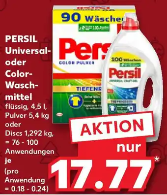 Kaufland PERSIL Universal oder Color-Waschmittel 76-100 Anwendungen Angebot