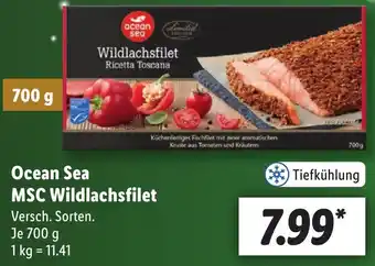 Lidl Ocean Sea MSC Wildlachsfilet 700 g Angebot