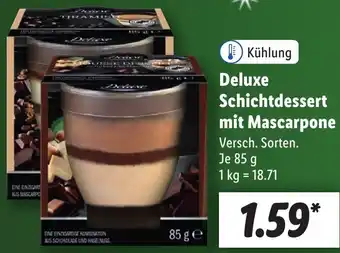 Lidl Deluxe Schichtdessert mit Mascarpone 85 g Angebot