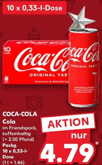 Kaufland COCA-COLA Cola Packg. 10x0,33 L Dose Angebot