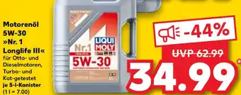 Kaufland Liqui Moly Motorenöl 5W-30, Nr. 1 Longlife III Angebot