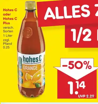 Netto Marken-Discount Hohes C oder Hohes C Plus 1 Liter Angebot