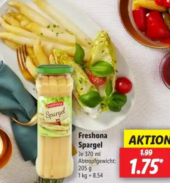 Lidl Freshona Spargel 370 ml Angebot