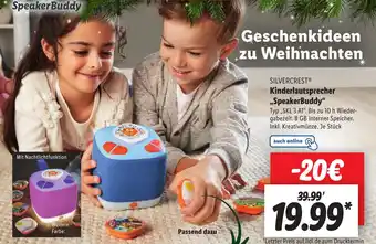 Lidl SILVERCREST Kinderlautsprecher ,,SpeakerBuddy" Angebot