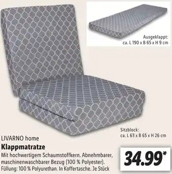 Lidl LIVARNO home Klappmatratze Angebot