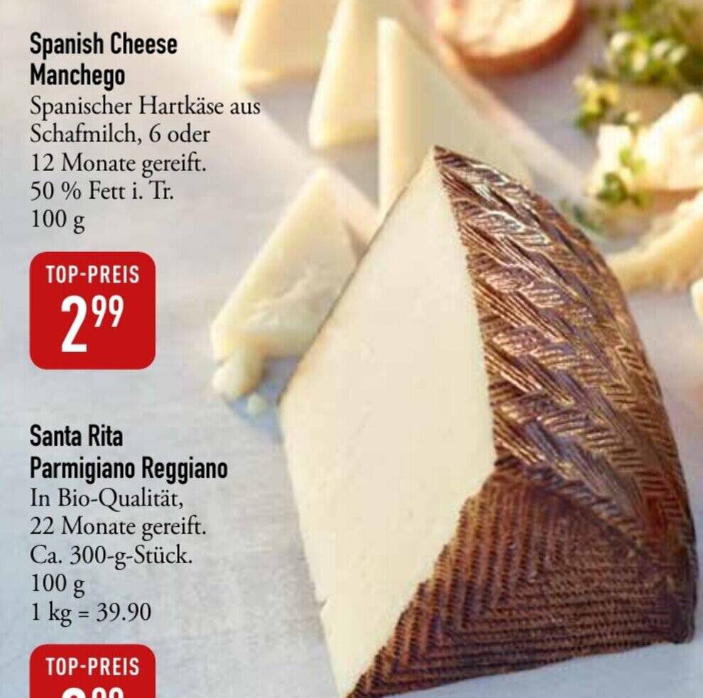 Spanish Cheese Manchego Spanischer Hartkäse 100g Angebot bei Galeria