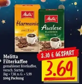 NP Discount Melitta Filterkaffee 500g Angebot