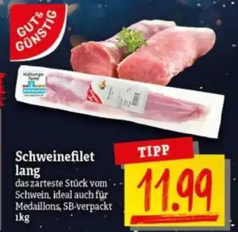 NP Discount Schweinefilet lang 1kg Angebot