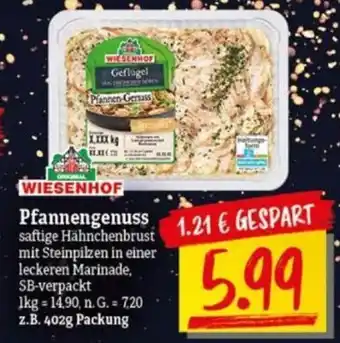 NP Discount WIESENHOF Pfannengenuss 402g Packung Angebot