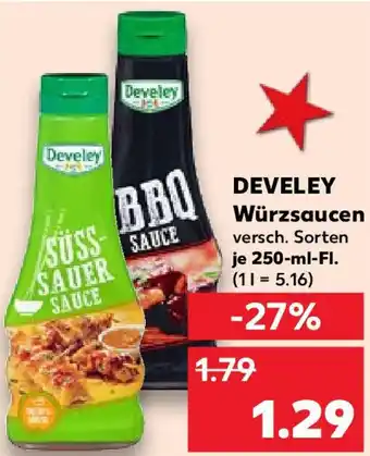 Kaufland DEVELEY Würzsaucen 250 ml Fl. Angebot