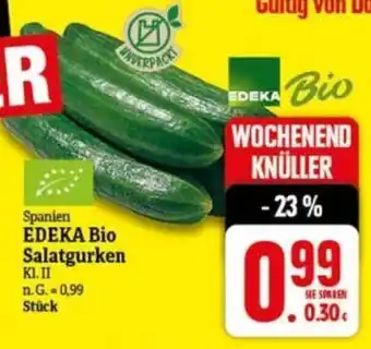 NP Discount EDEKA Bio Salatgurken Angebot