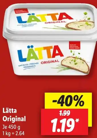 Lidl Lätta Original 450 g Angebot