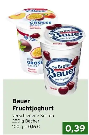 CAP Markt Bauer Fruchtjoghurt 250 g Becher Angebot