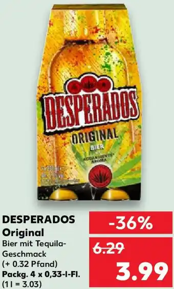 Kaufland DESPERADOS Original Packg. 4x0,33 L-Fl. Angebot