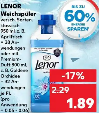 Kaufland LENOR Weichspüler 32 Anwendungen Angebot