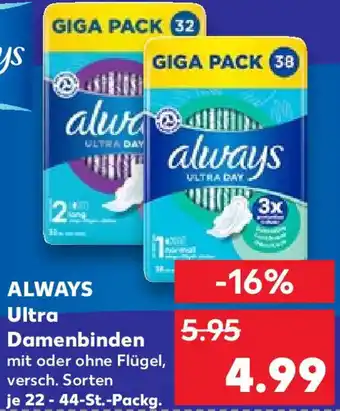 Kaufland ALWAYS Ultra Damenbinden 22-44 St. Packg. Angebot