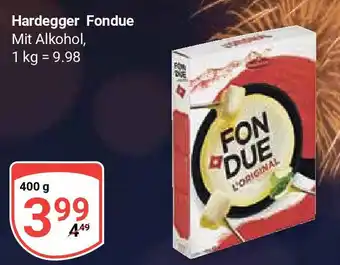 Globus Hardegger Fondue Mit Alkohol, 400 g Angebot