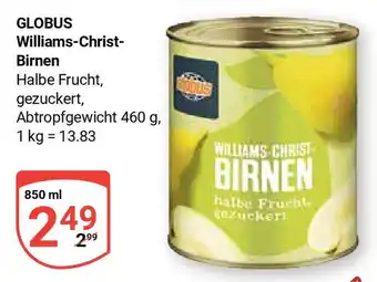 Globus GLOBUS Williams-Christ-Birnen 850 ml Angebot