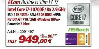 ACom PC Acom Business Slim Pc I7 Angebot