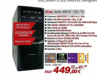 ACom PC Acom Starter AMD R3 1200-710 Angebot