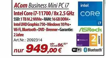 ACom PC Acom Business Mini Pc I7 Angebot