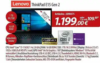 ACom PC Lenovo Thinpad E15 Gen 2 Angebot