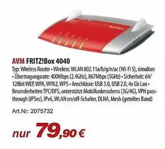 ACom PC Avm Fritz! Box 4040 Angebot