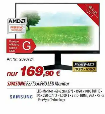 ACom PC Samsung F27T350FHU Led Monitor Angebot