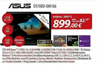 ACom PC Asus D570DD-DM166 Angebot