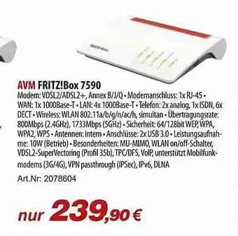 ACom PC Avm Fritz!box 7590 Angebot