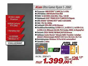 ACom PC Acom Ultra Gamer Ryzen 5-2060 Angebot