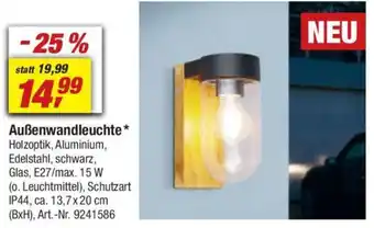 toom Baumarkt Außenwandleuchte Angebot