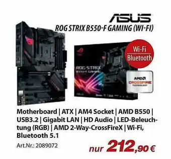 ACom PC Asus Rog Strix B550-f Gaming (wi-fi) Angebot