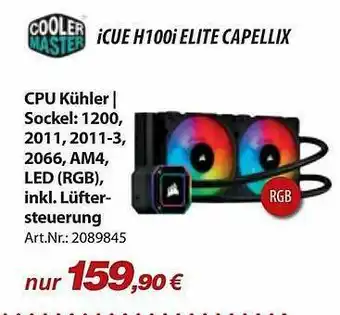 ACom PC Cooler Master Icue H100i Elite Capellix Angebot