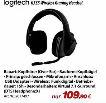 ACom PC Logitech G533 Wireless Gaming Headset Angebot