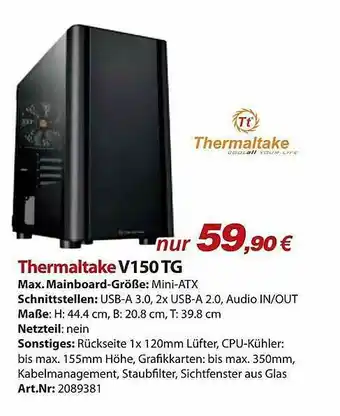 ACom PC Thermaltake V150 Tg Angebot